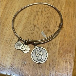 Alex and Ani initial bracelet letter G